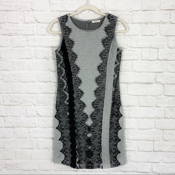 Mystree Lace Mixed Media Sleeveless Midi Dress S - Picture 2 of 8